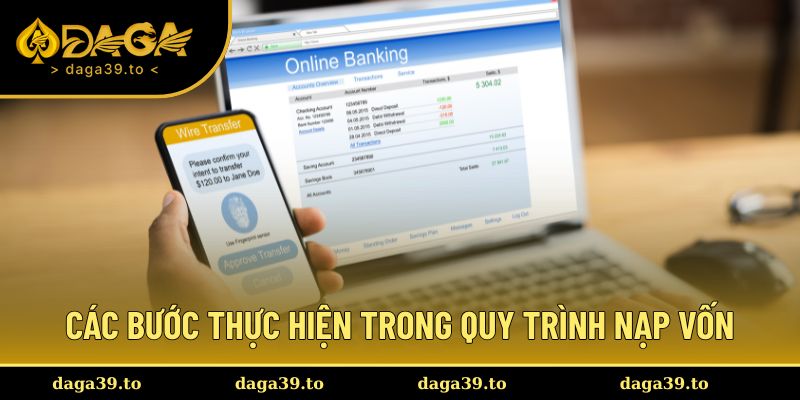 Các bước thực hiện trong quy trình nạp vốn