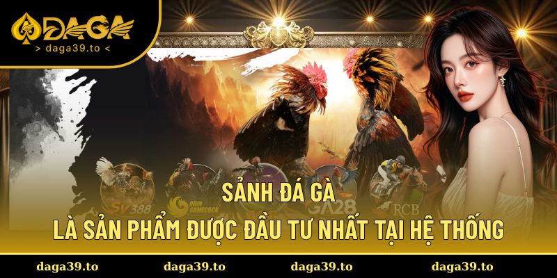 Sảnh đá gà là sản phẩm được đầu tư nhất tại hệ thống